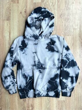 Boys Nike Sweatshirt Tie Dye Black Grey Size Medium